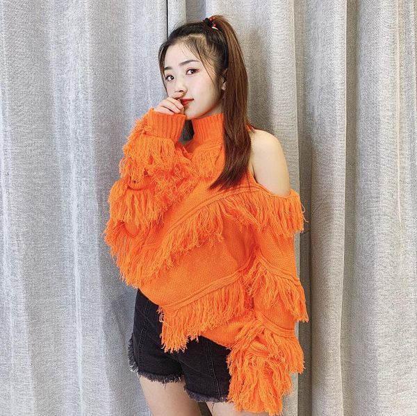 women's sweaters pull femme 2021 autumn winter tassel jumpers women sweater long sleeve strapless halter knitted pullover 54614, White;black
women's sweaters pull femme 2021 autumn winter tassel jumpers women sweater long sleeve strapless halter knitted pullover 54614, White;black
