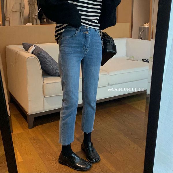 cai niuniu double breasted classic women's spring and autumn slim fit micro pants blue fashion tights
cai niuniu double breasted classic women's spring and autumn slim fit micro pants blue fashion tights