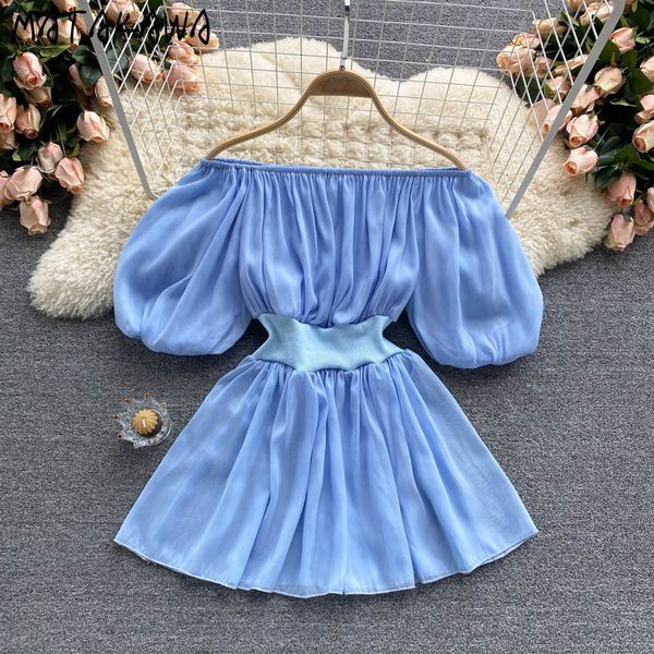 slash neck strapless woman blouses fashion puff sleeve women's blusas summer slim waist lotus leaf swing chiffon shirt 210513, White
slash neck strapless woman blouses fashion puff sleeve women's blusas summer slim waist lotus leaf swing chiffon shirt 210513, White