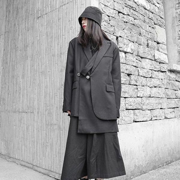 women's suits & blazers suit coat black slim 2021 spring and autumn asymmetric two loose coats irregular design sense senior, White;black
women's suits & blazers suit coat black slim 2021 spring and autumn asymmetric two loose coats irregular design sense senior, White;black