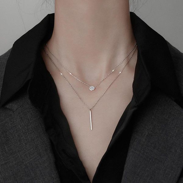chains 925 sterling silver double layer necklace round shiny full zircon long pendant necklaces for girl party jewelry gift 2021 trendy
chains 925 sterling silver double layer necklace round shiny full zircon long pendant necklaces for girl party jewelry gift 2021 trendy