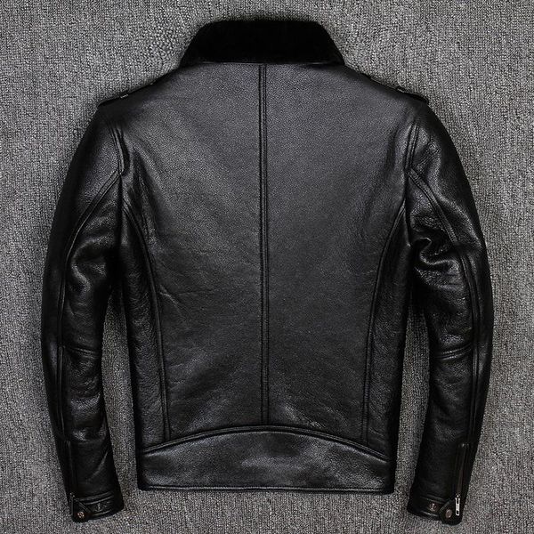 men's leather & faux fur luxury men shearling coat casual business black slim fit genuine jacket zip winter warm short outwear oversize
men's leather & faux fur luxury men shearling coat casual business black slim fit genuine jacket zip winter warm short outwear oversize