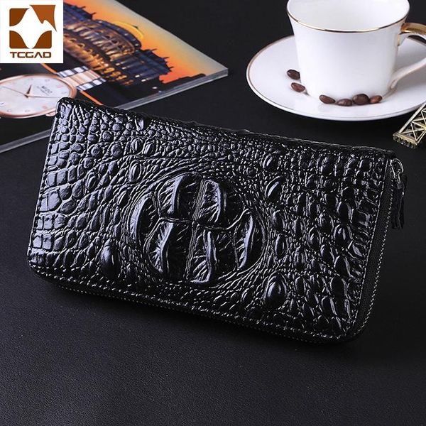 wallets crocodile pattern clutch bag men's long wallet section high-end business single zipper multi-card phone, Red;black
wallets crocodile pattern clutch bag men's long wallet section high-end business single zipper multi-card phone, Red;black
