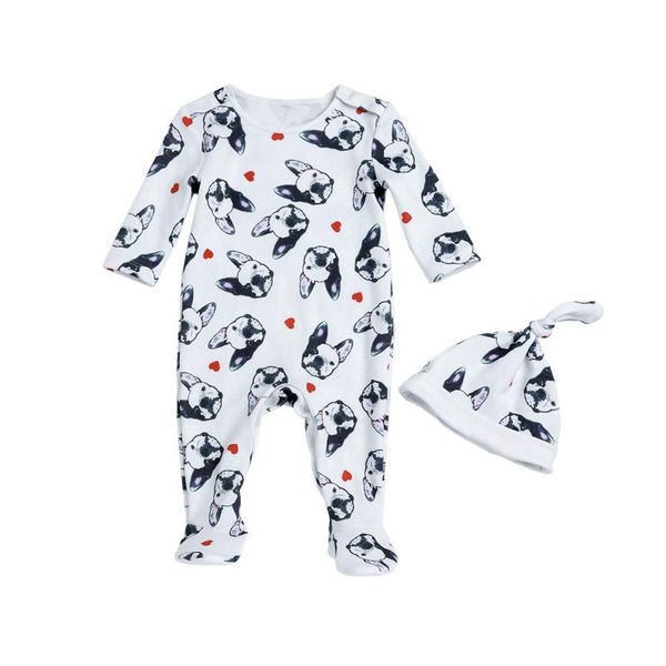 autumn baby boy girl casual clothes 2pcs set infant toddler animal dog printed romper+cap outfit clothing sets, White
autumn baby boy girl casual clothes 2pcs set infant toddler animal dog printed romper+cap outfit clothing sets, White