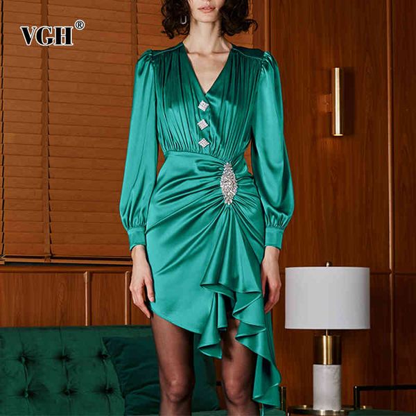 vgh ruched patchwork diamond dress for women v neck long sleeve high waist irregular hem dresses female fashion tide 210421, Black;gray
vgh ruched patchwork diamond dress for women v neck long sleeve high waist irregular hem dresses female fashion tide 210421, Black;gray