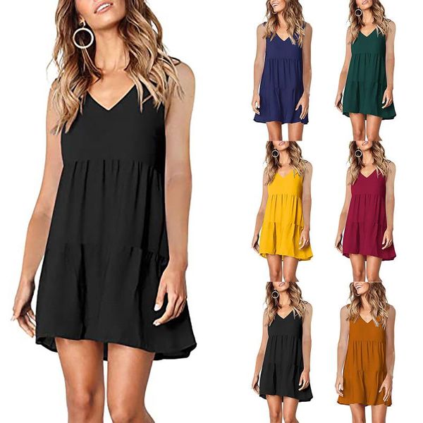 casual dresses 2021 female dress, summer solid color v-neck sleeveless ruffled for adults women, s//l/xl/xxl, Black;gray
casual dresses 2021 female dress, summer solid color v-neck sleeveless ruffled for adults women, s//l/xl/xxl, Black;gray