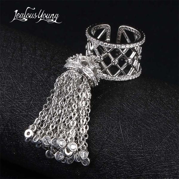 luxury royal tassel crown rings for women with cubic zircon adjustable ring bague femme ar014 211217, Slivery;golden
luxury royal tassel crown rings for women with cubic zircon adjustable ring bague femme ar014 211217, Slivery;golden