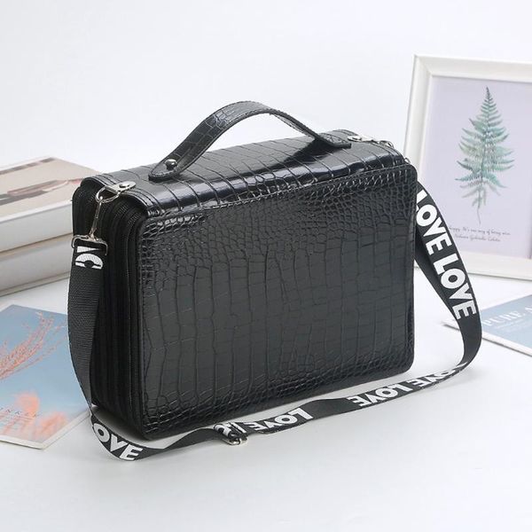 252-holes crocodile pattern flowers with shoulder strap zipper pencil case sketch bag stationery storage office supplies bags
252-holes crocodile pattern flowers with shoulder strap zipper pencil case sketch bag stationery storage office supplies bags
