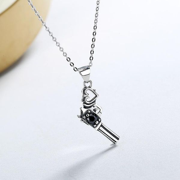 korean antique pistol 925 sterling silver choker necklace woman fashion pendant heart personalized women accessories chokers, Golden;silver
korean antique pistol 925 sterling silver choker necklace woman fashion pendant heart personalized women accessories chokers, Golden;silver