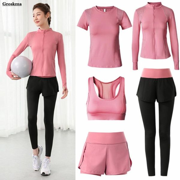 mesh 5 piece set women yoga fitness gym suits breathable sports running outdoor clothing coats+t shirt+bra+shorts+pants outfit
mesh 5 piece set women yoga fitness gym suits breathable sports running outdoor clothing coats+t shirt+bra+shorts+pants outfit