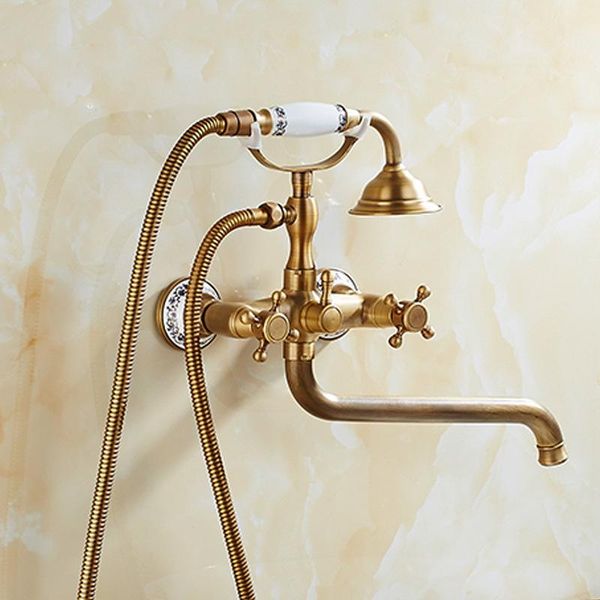 wall mounted long nose bathtub faucet antique brass tub sink telephone style bathroom bath shower set with handshower sets
wall mounted long nose bathtub faucet antique brass tub sink telephone style bathroom bath shower set with handshower sets