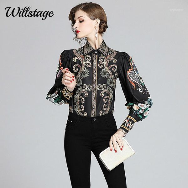 willstage 2021 spring women shirts lantern sleeve feels hubble-bubble blouse black pattern printed work wear female women's blouses &, White
willstage 2021 spring women shirts lantern sleeve feels hubble-bubble blouse black pattern printed work wear female women's blouses &, White