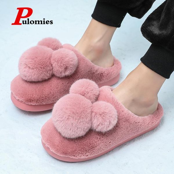women's plush slippers 2021 winter warm furry couple faux fur shoes indoor home loafers house slides, Black
women's plush slippers 2021 winter warm furry couple faux fur shoes indoor home loafers house slides, Black