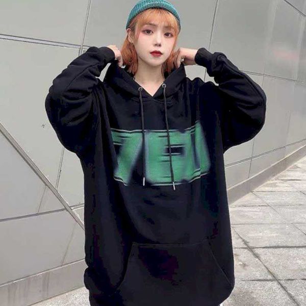 fleece hooded sweater women's autumn and winter trend korean version of loose harajuku style long-sleeved shirt fem 210526, Black
fleece hooded sweater women's autumn and winter trend korean version of loose harajuku style long-sleeved shirt fem 210526, Black