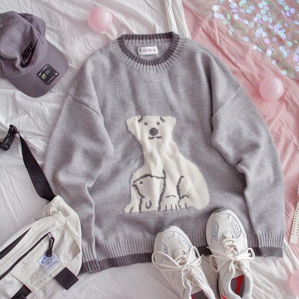 women's sweaters 2021 cute soft sister round neck long sleeve loose pullover girl sweater student japanese harajuku sweet autumn winter, White;black
women's sweaters 2021 cute soft sister round neck long sleeve loose pullover girl sweater student japanese harajuku sweet autumn winter, White;black