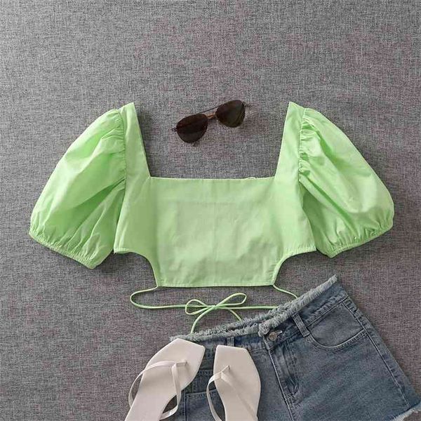 puwd casual women square collar puff sleeves blouse summer fashion ladies high street shirt female solid color short 210522, White
puwd casual women square collar puff sleeves blouse summer fashion ladies high street shirt female solid color short 210522, White