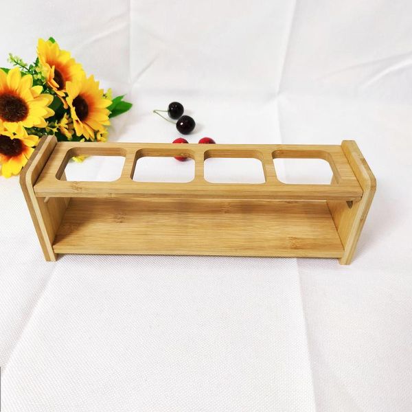 storage bottles & jars 4 holes glass oil bottle rack display bamboo box wooden stand organizer for home decoration
storage bottles & jars 4 holes glass oil bottle rack display bamboo box wooden stand organizer for home decoration