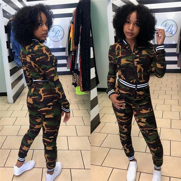 women's tracksuits camouflage printed womens designer casual 2 pieces pants long sleeved stand collar zipper sports suits fashion, Gray
women's tracksuits camouflage printed womens designer casual 2 pieces pants long sleeved stand collar zipper sports suits fashion, Gray