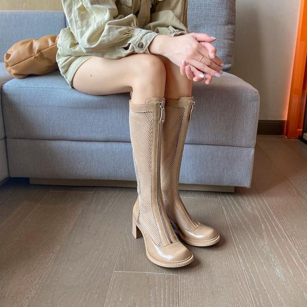 boots mezereon summer hollow shoes breathable mesh round toe zipper thigh high rome gladiator women sandals for fashion show, Black
boots mezereon summer hollow shoes breathable mesh round toe zipper thigh high rome gladiator women sandals for fashion show, Black