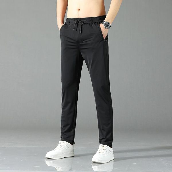 men's pants brand 2021 arrival thin pant spring summer zipper pocket breathable solid color mid slim fit jogging male trousers, Black
men's pants brand 2021 arrival thin pant spring summer zipper pocket breathable solid color mid slim fit jogging male trousers, Black