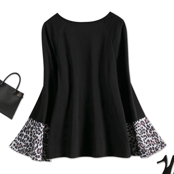 women's plus size hy3613# spring and autumn large trumpet sleeve t-shirt loose casual leopard print round ne top
women's plus size hy3613# spring and autumn large trumpet sleeve t-shirt loose casual leopard print round ne top