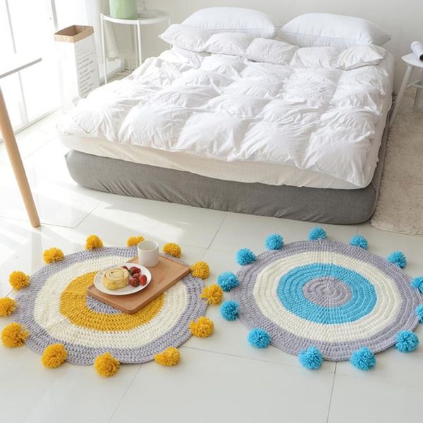 carpets handmade round rug circle knitted pompom mat for kids play area 80x80cm nursery room living
carpets handmade round rug circle knitted pompom mat for kids play area 80x80cm nursery room living