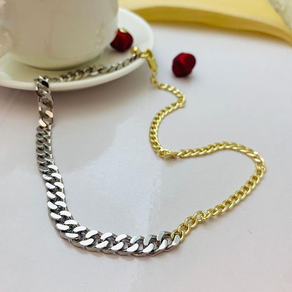 chokers minar hip hop rock chunky cuban chain necklace for women textured gold silver contrast color statement jewelry, Golden;silver
chokers minar hip hop rock chunky cuban chain necklace for women textured gold silver contrast color statement jewelry, Golden;silver