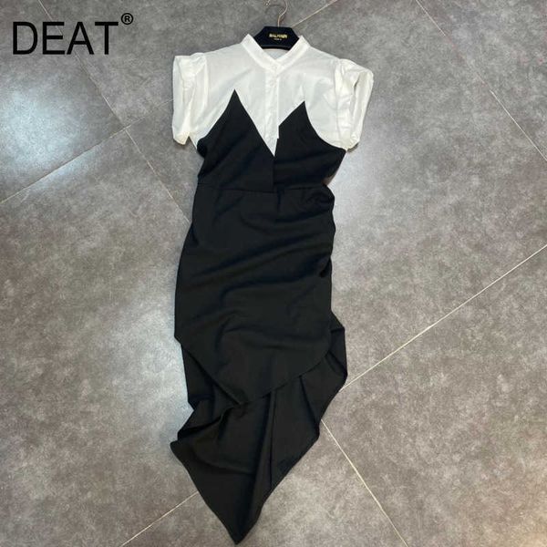 deat summer fashion women clothes round neck short sleeves asymmetrical pullover long dress female vestido ws30301l 210709, Black;gray
deat summer fashion women clothes round neck short sleeves asymmetrical pullover long dress female vestido ws30301l 210709, Black;gray