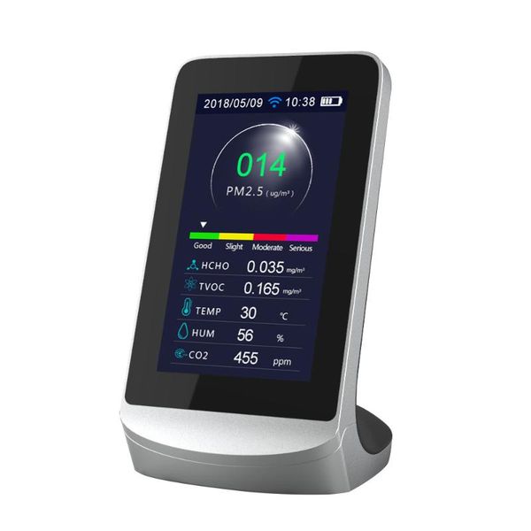 gas analyzers multifunctional wifi carbon dioxide detector temperature air quality monitor pm2.5 hcho tvoc co2 meter
gas analyzers multifunctional wifi carbon dioxide detector temperature air quality monitor pm2.5 hcho tvoc co2 meter