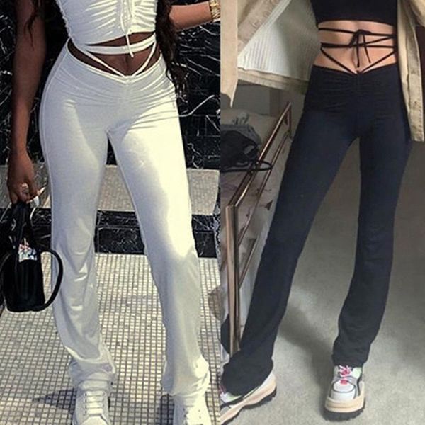 women's pants & capris fashion bandage women straight solid elastic high waist slim long trousers street leisure party, Black;white
women's pants & capris fashion bandage women straight solid elastic high waist slim long trousers street leisure party, Black;white