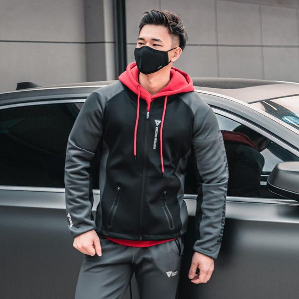 color matching slim zipper cardigan stretch sports jacket autumn and winter tide brand outdoor running training fitness men's jackets, Black;brown
color matching slim zipper cardigan stretch sports jacket autumn and winter tide brand outdoor running training fitness men's jackets, Black;brown