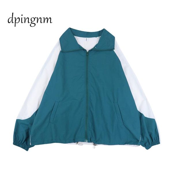 women's jackets women loose female zipper pockets casual long sleeves coats autumn jacket two tone windbreaker, Black;brown
women's jackets women loose female zipper pockets casual long sleeves coats autumn jacket two tone windbreaker, Black;brown