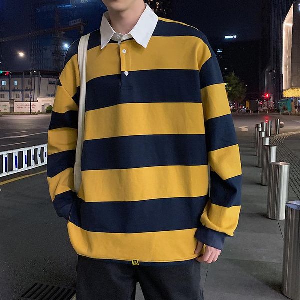 men's hoodies & sweatshirts long sleeve collared sweatshirt for men women streetwea korean fashion pullovers vintage striped shirt clot, Black
men's hoodies & sweatshirts long sleeve collared sweatshirt for men women streetwea korean fashion pullovers vintage striped shirt clot, Black