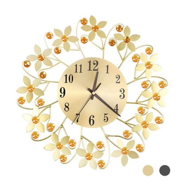 wall clocks retro round quartz clock luxury flower diamond art mute gold black living room decor home decoration accessories
wall clocks retro round quartz clock luxury flower diamond art mute gold black living room decor home decoration accessories