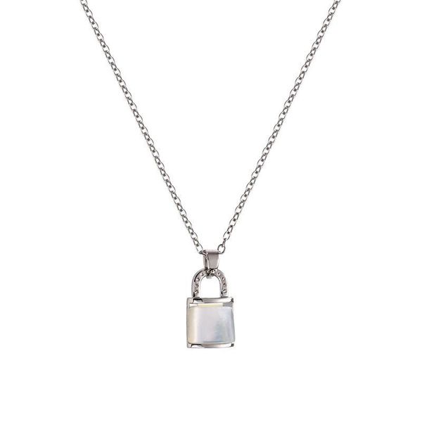 pendant necklaces potcet korea 2021 fashion trend women's stainless steel lock necklace geometric retro jewelry, Silver
pendant necklaces potcet korea 2021 fashion trend women's stainless steel lock necklace geometric retro jewelry, Silver