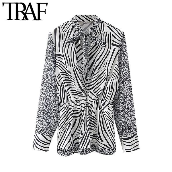 traf women fashion with bow tied zebra print blouses vintage long sleeve animal pattern female shirts chic 210415, White
traf women fashion with bow tied zebra print blouses vintage long sleeve animal pattern female shirts chic 210415, White