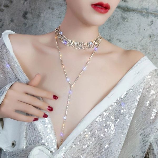 shiny rhinestone tassel necklace choker neck ring necklaces jewelry female european and american net red clavicle chain, Silver
shiny rhinestone tassel necklace choker neck ring necklaces jewelry female european and american net red clavicle chain, Silver
