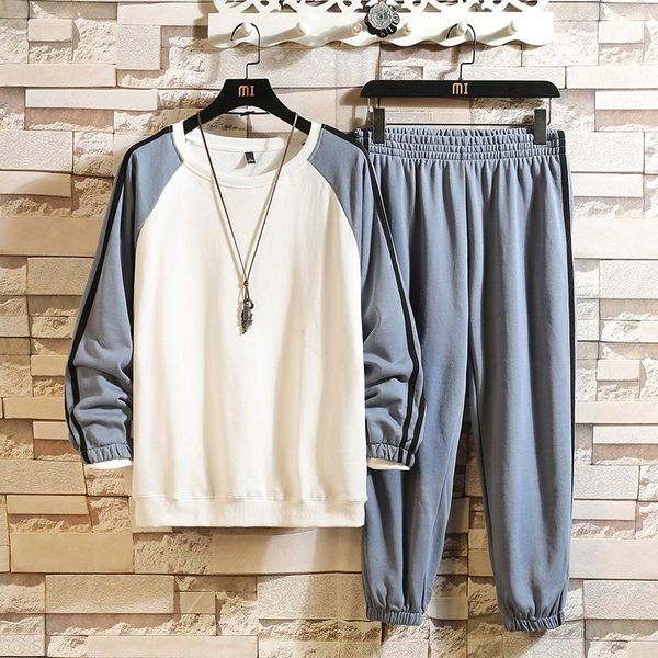 men's tracksuits patchwork sportswear sets 2021 autumn spring hoodies casual tracksuit sweatshirt + sweatpants male preppy style track, Gray
men's tracksuits patchwork sportswear sets 2021 autumn spring hoodies casual tracksuit sweatshirt + sweatpants male preppy style track, Gray