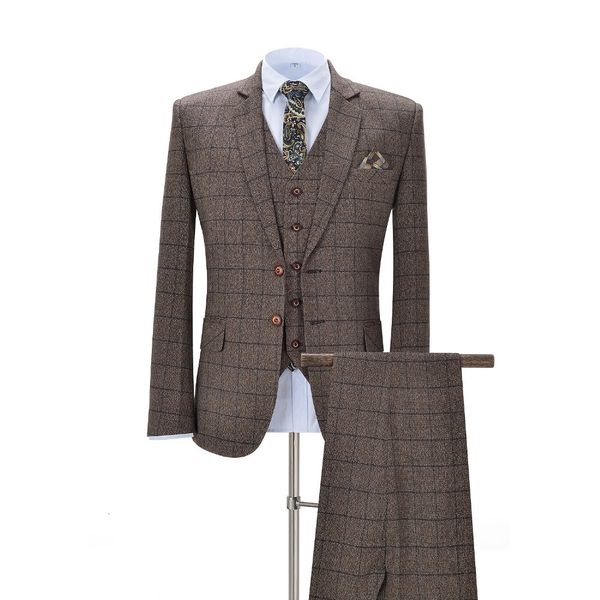 men's suits & blazers 3-piece suit, tight boyfriend plaid wool evening , brown, formal, wedding, (suit + pants vest), White;black
men's suits & blazers 3-piece suit, tight boyfriend plaid wool evening , brown, formal, wedding, (suit + pants vest), White;black