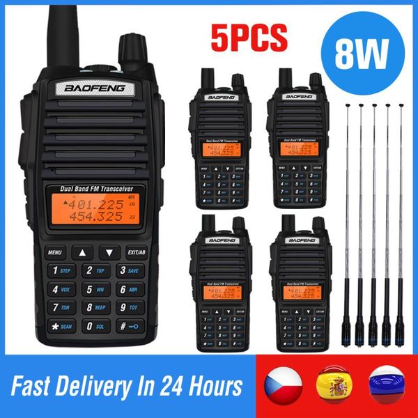 walkie talkie baofeng uv-82 5pcs cb radio station uv82 long range dual band vhf uhf two way ham fm vox transceiver
walkie talkie baofeng uv-82 5pcs cb radio station uv82 long range dual band vhf uhf two way ham fm vox transceiver