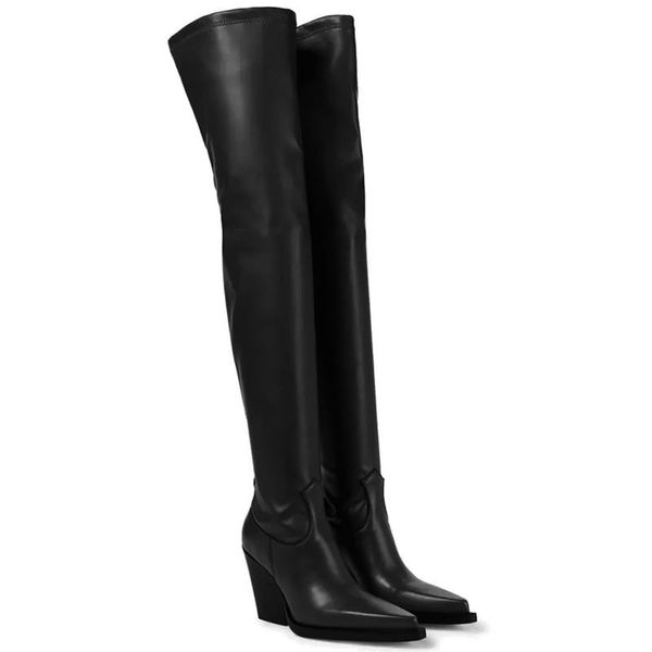 boots autumn winter cow leather women over the knee fashion pointed toe comfortable mid-heel party high for, Black
boots autumn winter cow leather women over the knee fashion pointed toe comfortable mid-heel party high for, Black