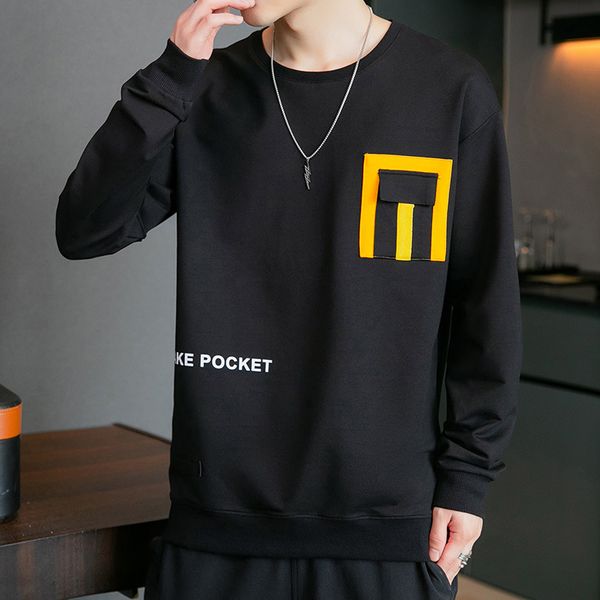 mens sweater 2021 men's long sleeve autumn new style sweater round neck pullover bottomed shirt fashion brand casual loose youth clothe, Black
mens sweater 2021 men's long sleeve autumn new style sweater round neck pullover bottomed shirt fashion brand casual loose youth clothe, Black