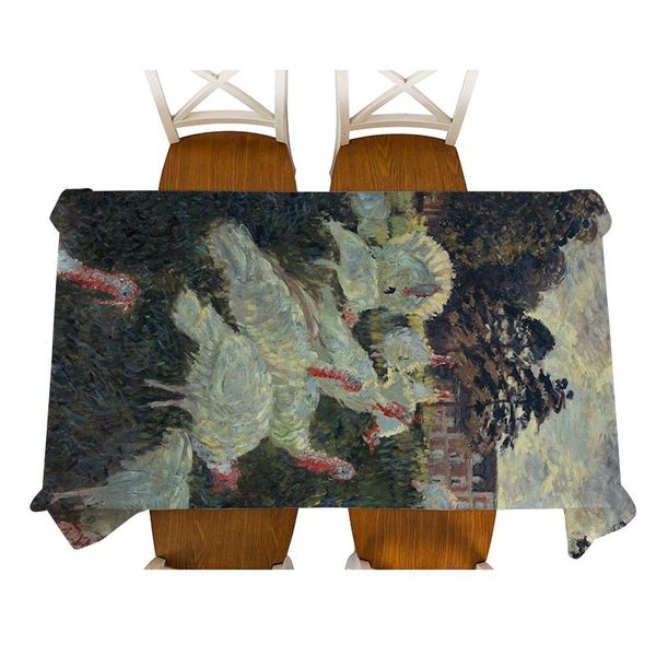 table cloth monet-flock of turkeys on the grass painting waterproof linen tablecloth thick rectangular dining cover tea
table cloth monet-flock of turkeys on the grass painting waterproof linen tablecloth thick rectangular dining cover tea