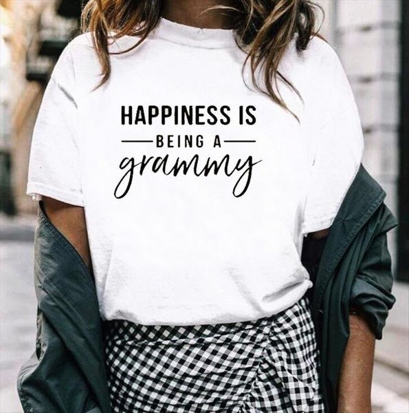happiness is being a women grammy letter print short sleeve o neck loose summer tee mujer, White
happiness is being a women grammy letter print short sleeve o neck loose summer tee mujer, White