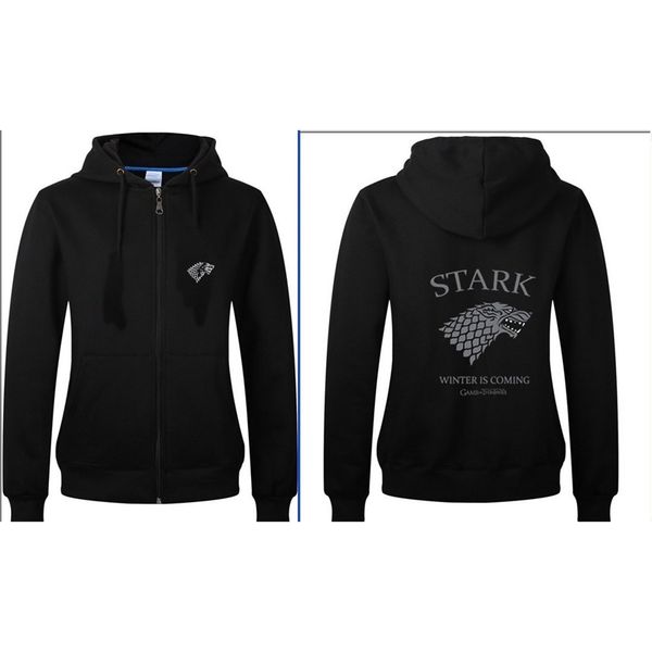 plush hooded cardigan classic american drama power game youth long sleeved sweater, Black
plush hooded cardigan classic american drama power game youth long sleeved sweater, Black