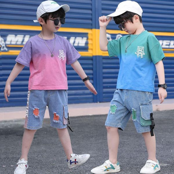 clothing sets big boy short sleeve t shirt+a pair of jeans 2pc sport summer children's kids boys clothes suits 3-13y, White
clothing sets big boy short sleeve t shirt+a pair of jeans 2pc sport summer children's kids boys clothes suits 3-13y, White