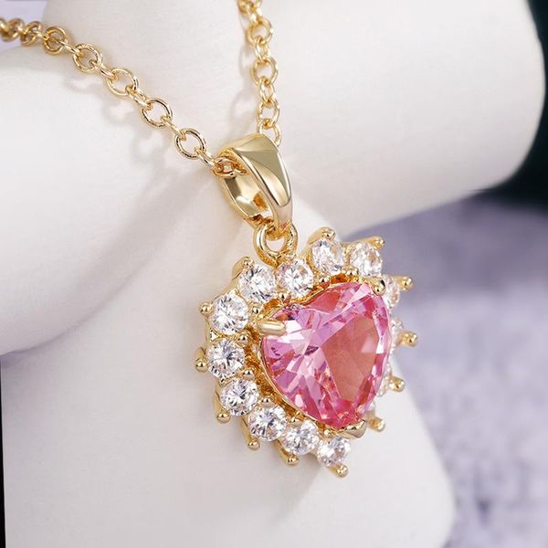 pendant necklaces luxury wedding full zircon heart necklace for women bridal pink clavicle chain choker engagement girlfriend jewelry gift, Silver
pendant necklaces luxury wedding full zircon heart necklace for women bridal pink clavicle chain choker engagement girlfriend jewelry gift, Silver