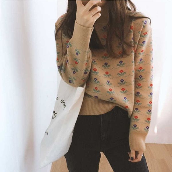 women's sweaters vintage flower jacquard knitted womens autumn winter loose long sleeve frau pullover ladies jumpers pull hiver fe, White;black
women's sweaters vintage flower jacquard knitted womens autumn winter loose long sleeve frau pullover ladies jumpers pull hiver fe, White;black