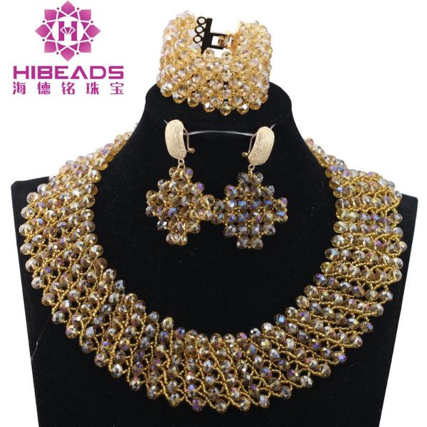 earrings & necklace champagne gold chunky beads bridal jewelry sets crystal costume party nigerian african jewlery set we050, Silver
earrings & necklace champagne gold chunky beads bridal jewelry sets crystal costume party nigerian african jewlery set we050, Silver