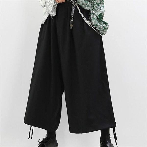 spring and autumn japanese style men's casual pants culottes fashion trend black super loose wide leg
spring and autumn japanese style men's casual pants culottes fashion trend black super loose wide leg